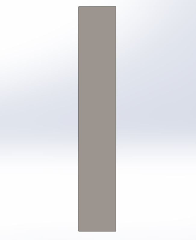 260mm x 43mm x 1mm Thick Steel Plate for Burnie222 Model Haul Trucks