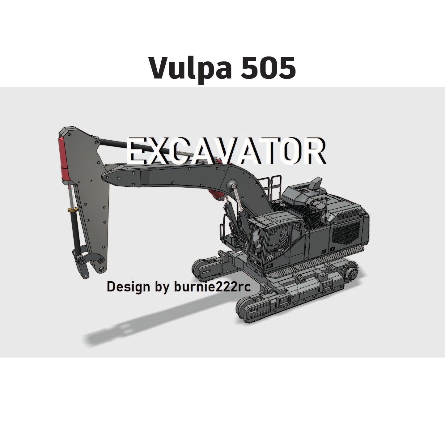 Vulpa 505 Excavator Steel Plate Set - Burnie222's 3D Printed 1/14 Model
