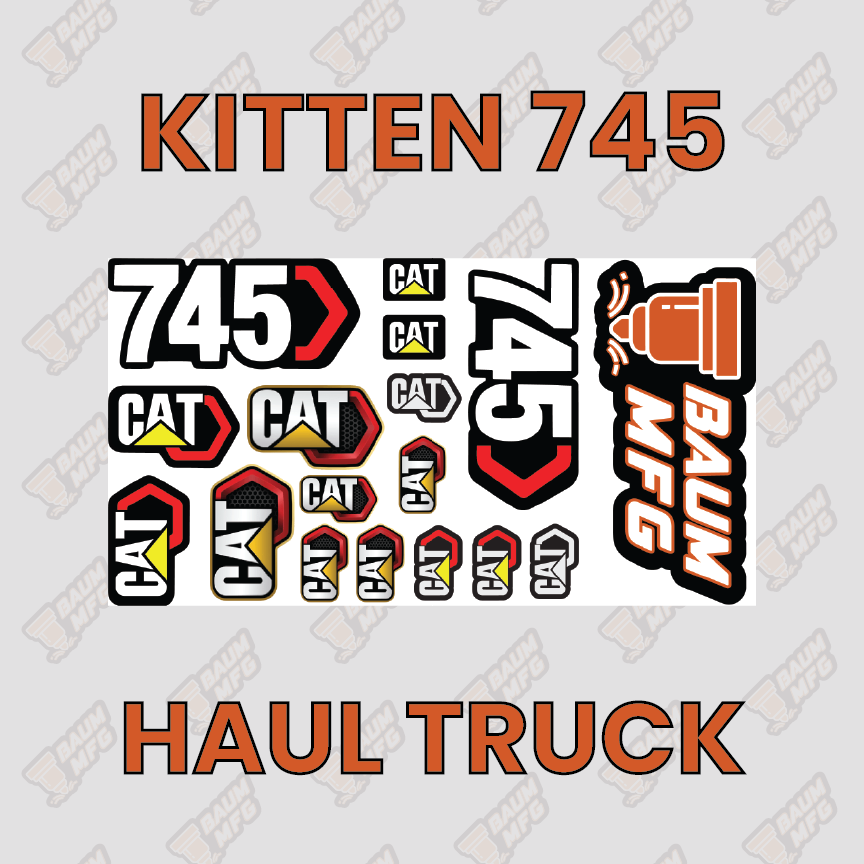 Sticker Set for Kitten 745 Haul Truck - Burnie222's 3D 1/14 Model