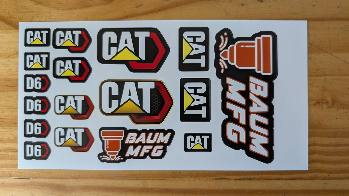 Sticker Set for Kitten XE6 Bulldozer - Burnie222's 3D 1/14 Model