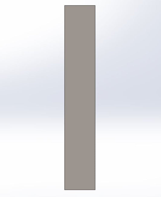 260mm x 43mm x 1mm Thick Steel Plate for Burnie222 Model Haul Trucks