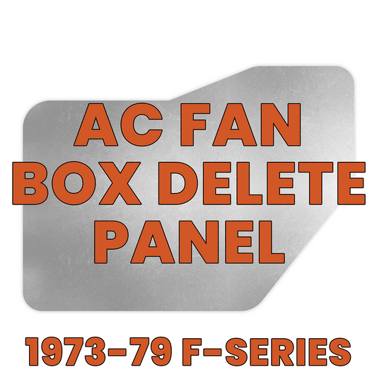 Factory AC Fan Box Delete Panel - 1973-79 Ford Truck & Bronco