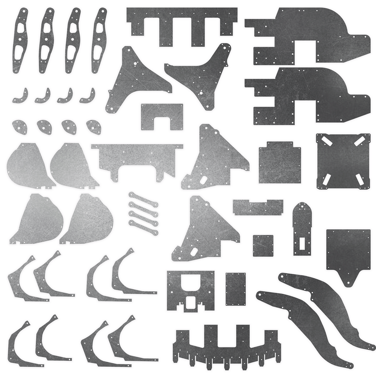 Kitten 980 Wheel Loader Steel Plate Set - Burnie222's 3D Printed 1/14 Model