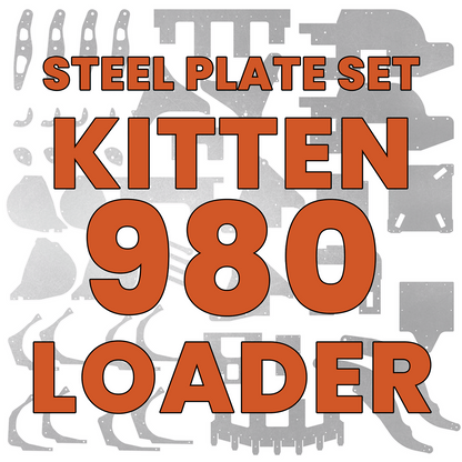 Kitten 980 Wheel Loader Steel Plate Set - Burnie222's 3D Printed 1/14 Model