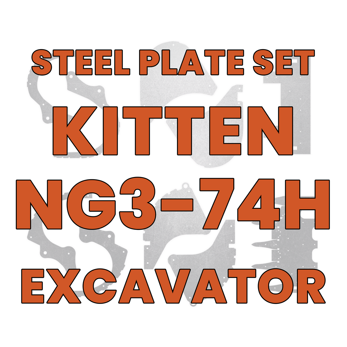 Kitten 374 NG3-74H Add-On Buckets - Burnie222's 3D Printed 1/14 Model