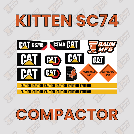 Sticker Set for Kitten SC74 Compactor - Burnie222's 3D 1/14 Model