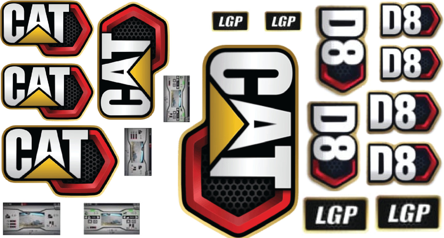 Sticker Set for D8 Dozer - 3D 1/14 Model