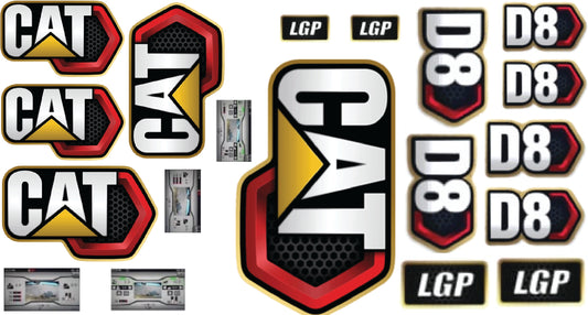Sticker Set for D8 Dozer - 3D 1/14 Model
