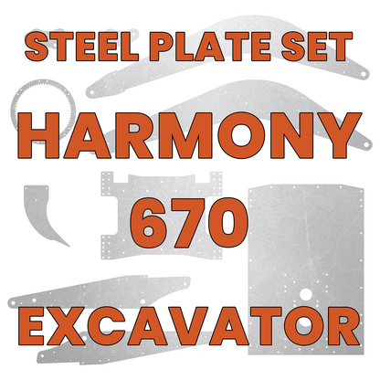 Harmony 670 Excavator Steel Plate Set - Lukas_Cajkar's 3D Printed 1/14 Model