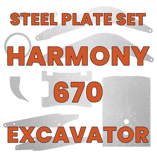 Harmony 670 Excavator Steel Plate Set - Lukas_Cajkar's 3D Printed 1/14 Model