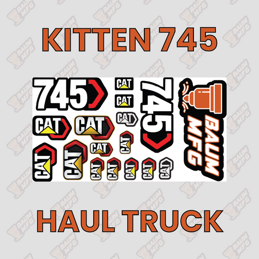 Sticker Set for Kitten 745 Haul Truck - Burnie222's 3D 1/14 Model