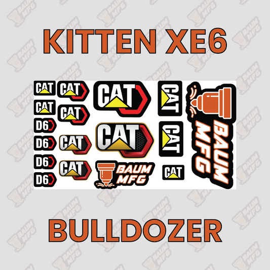 Sticker Set for Kitten XE6 Bulldozer - Burnie222's 3D 1/14 Model