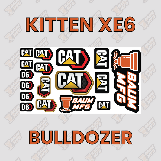 Sticker Set for Kitten XE6 Bulldozer - Burnie222's 3D 1/14 Model