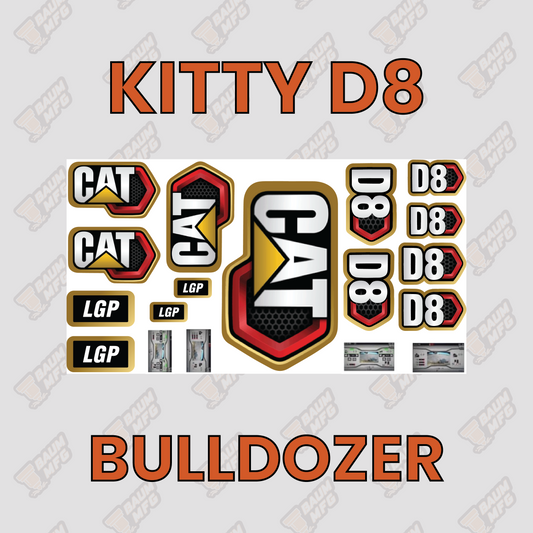Sticker Set for D8 Dozer - 3D 1/14 Model