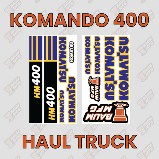 Sticker Set for Komando 400 Haul Truck - Burnie222's 3D 1/14 Model