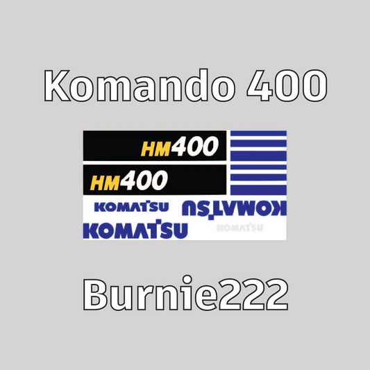Sticker Set for Burnie222's 3D Printed 1/14 Komando 400 Haul Truck