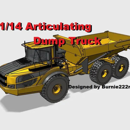Vulpa 4G Articulated Haul Truck 3D PRINTED Parts Set - Burnie222's 3D Printed 1/14 Model