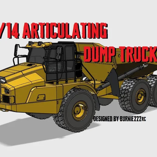 Kitten 745 Articulated Haul Truck 3D PRINTED Parts Set - Burnie222's 3D Printed 1/14 Model
