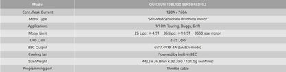 QUICRUN 10BL120 Sensored ESC -G2 (2-3S)