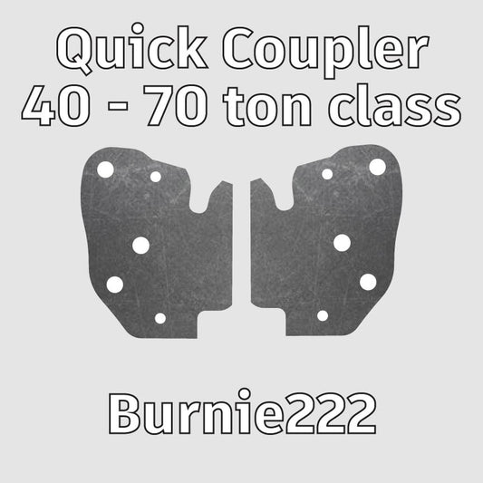 Steel Plate Set for Burnie222's 3D Printed 1/14 Quick Coupler 40 - 70 ton class