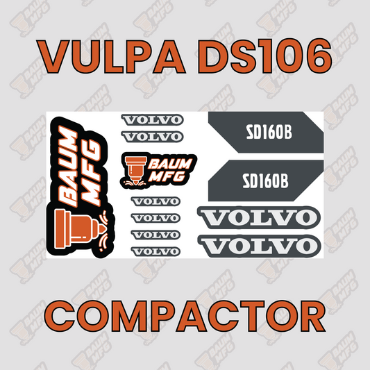 Sticker Set for Vulpa DS106 Compactor - Burnie222's 3D 1/14 Model