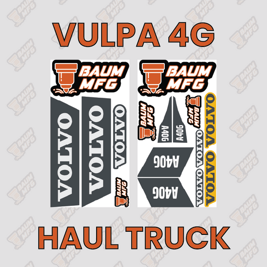 Sticker Set for Vulpa 4G Haul Truck - Burnie222's 3D 1/14 Model