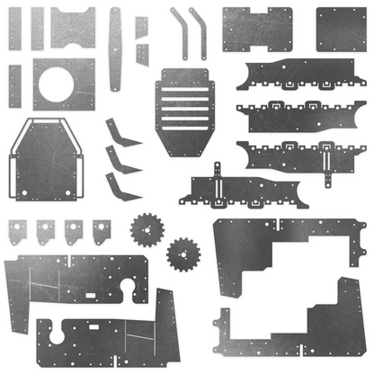 Kitten XE6 Bulldozer Steel Plate Set - Burnie222's 3D Printed 1/14 Model