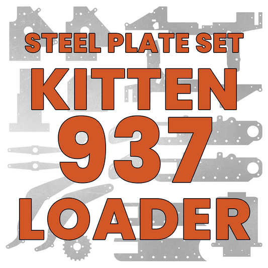 Kitten 937 Tracked Loader Steel Plate Set - Burnie222's 3D Printed 1/14 Model