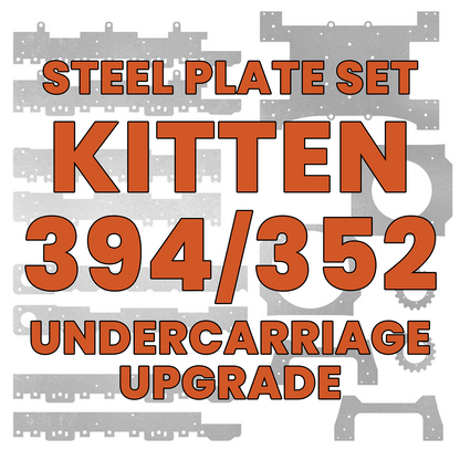 349/352 Undercarriage Upgrade Steel Plate Set - Burnie222's 3D Printed 1/14 Kitten 394 Excavator