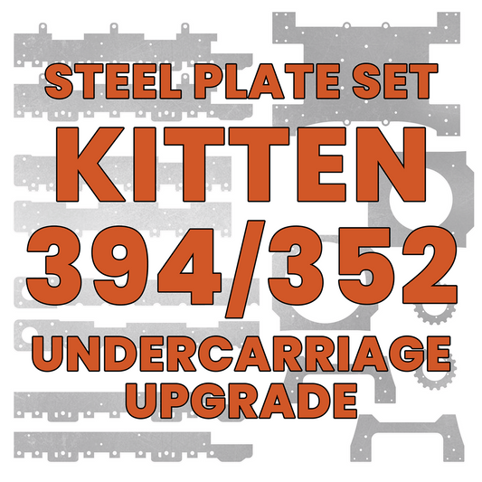 349/352 Undercarriage Upgrade Steel Plate Set - Burnie222's 3D Printed 1/14 Kitten 394 Excavator