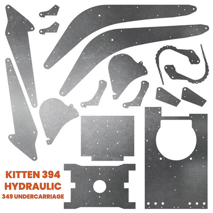 Kitten 394 Excavator Steel Plate Set - Burnie222's 3D Printed 1/14 Model