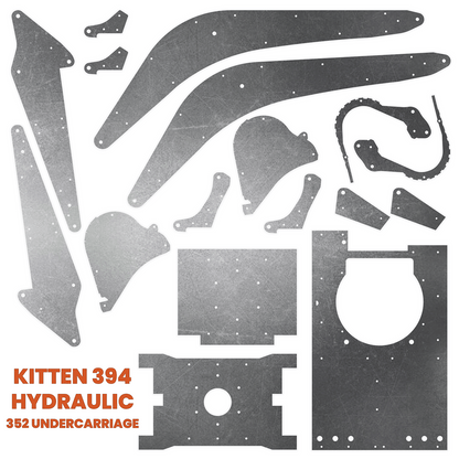 Kitten 394 Excavator Steel Plate Set - Burnie222's 3D Printed 1/14 Model