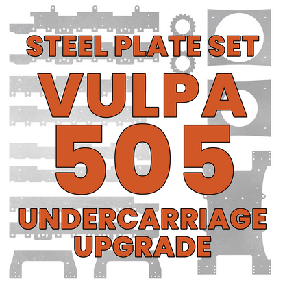 Vulpa 505 Excavator Undercarriage Upgrade Steel Plate Set - Burnie222's 3D Printed 1/14 Vulpa 505
