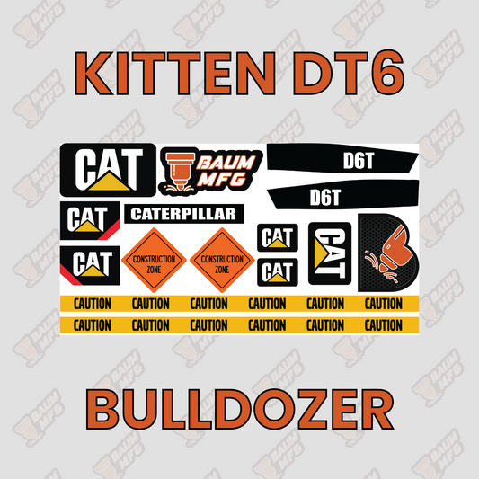 Sticker Set for Kitten DT6 Bulldozer - Burnie222's 3D 1/14 Model