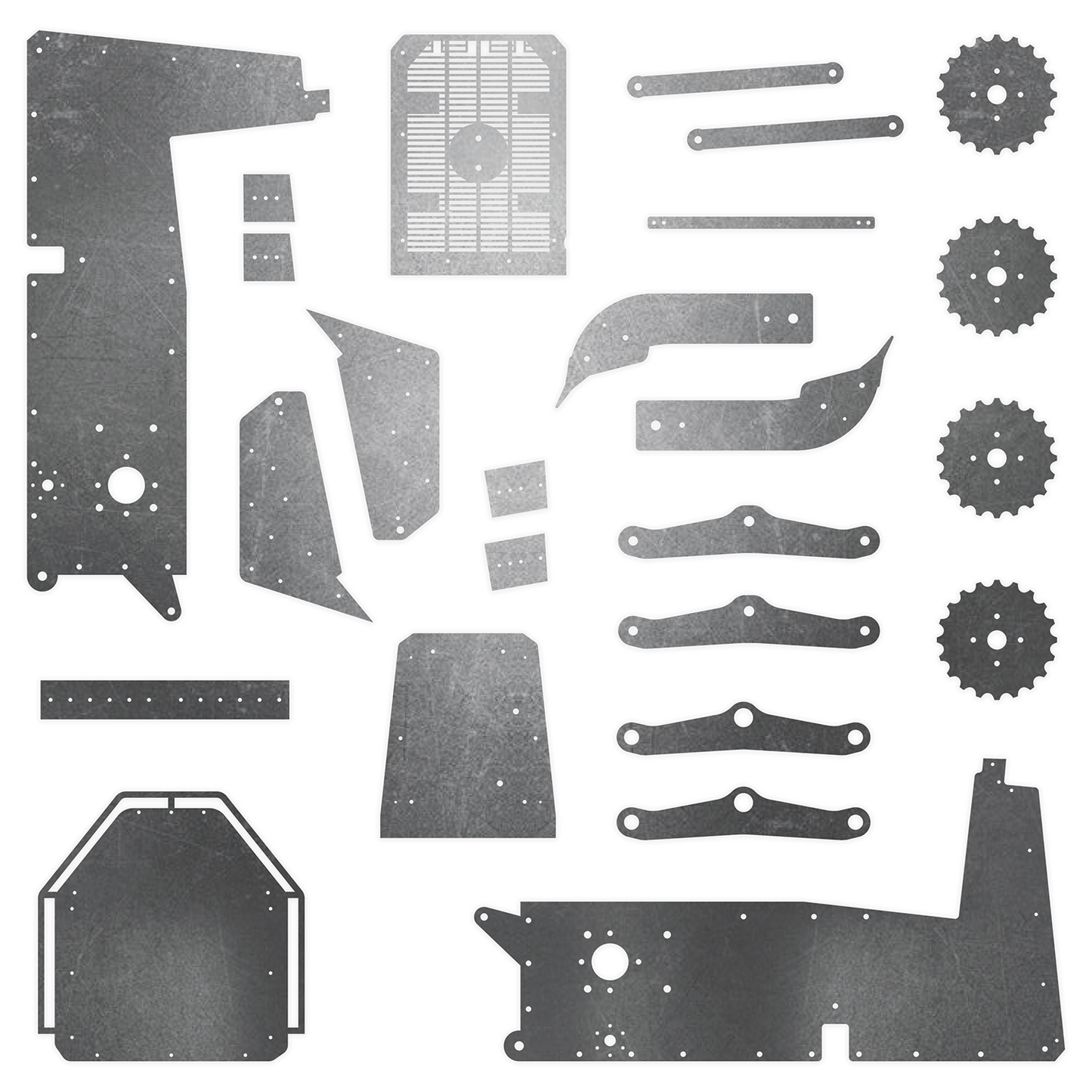 Kitty D8 Dozer Steel Plate Set - MBudz10's 3D Printed 1/14 Model