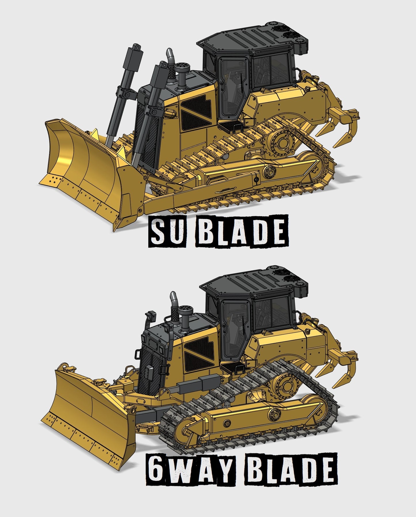 Kitten XE6 Dozer SU Blade Conversion 3D PRINTED Parts Set - Burnie222's 3D Printed 1/14 Model
