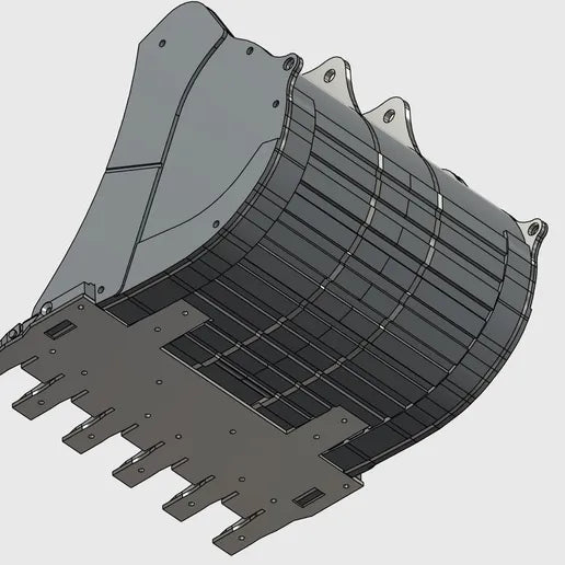 Vulpa H750E Accessory Buckets 3D PRINTED Parts Set - Burnie222's 3D Printed 1/14 Model (Copy)