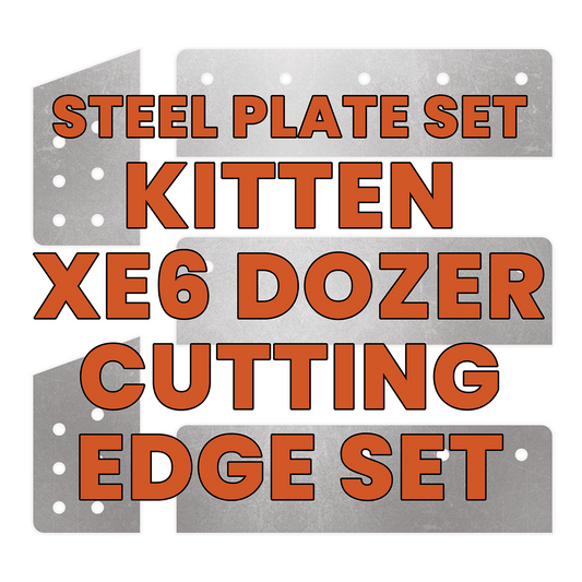 Kitten XE6 Bulldozer Standard Blade Cutting Edge Set - Burnie222's 3D Printed 1/14 Model